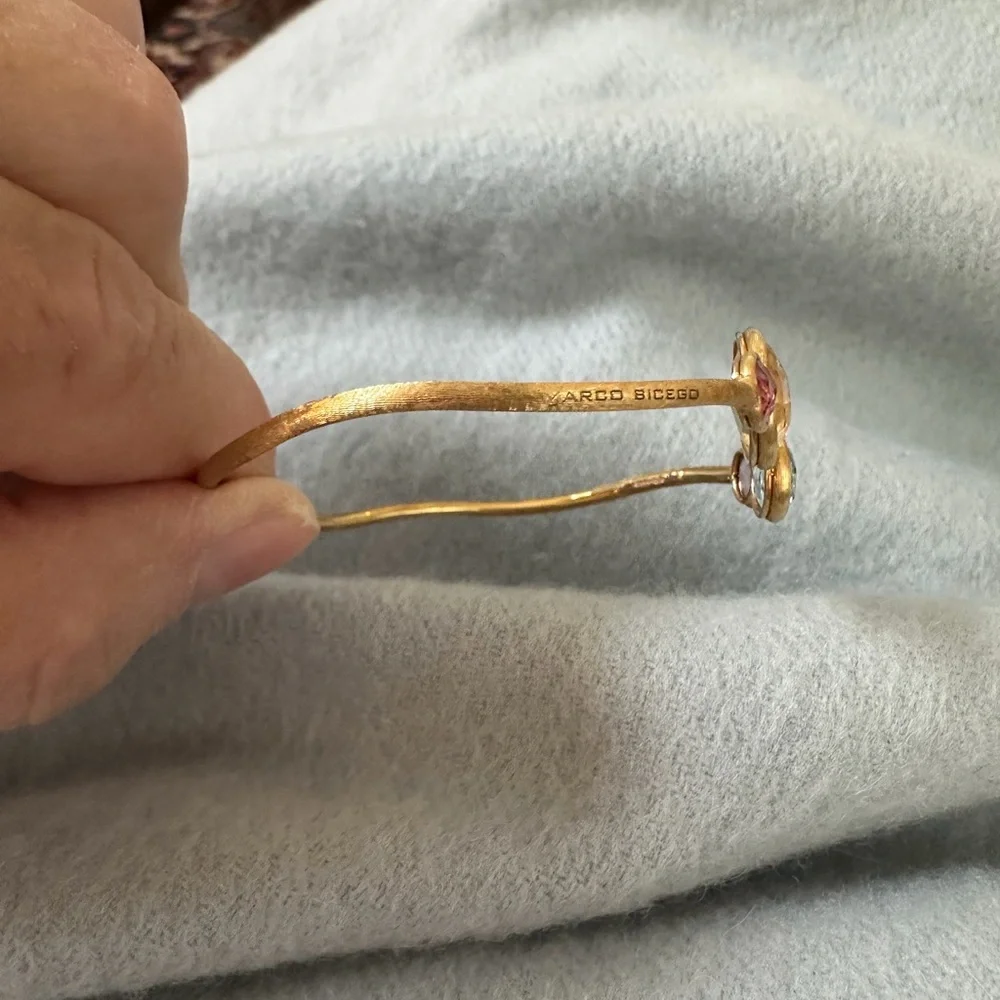 Marco Bicego Jaipur collection-Multi-Gemstone Bangle Bracelet - Picture 3 of 7